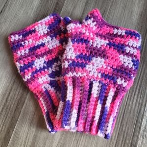 Fairy Sunset Crochet Fingerless Gloves - Handmade Creation
